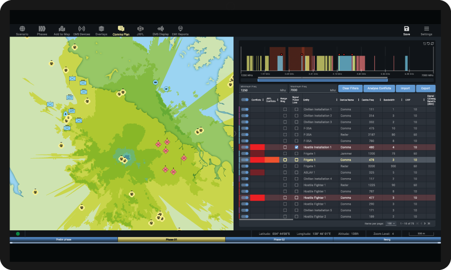 Electromagnetic Battle Management software